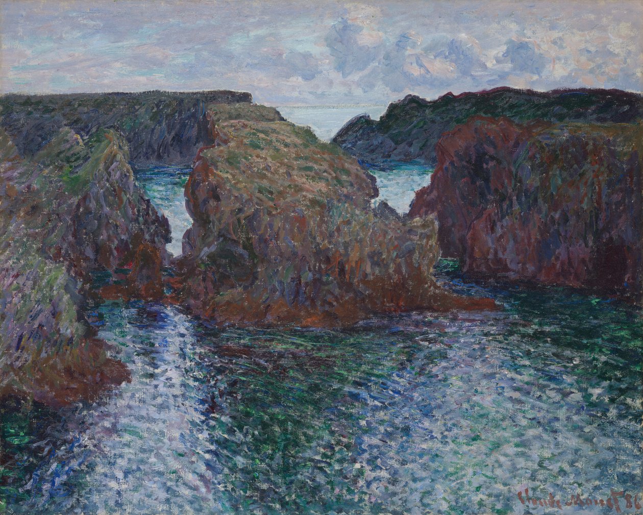Felsen bei Port-Goulphar, Belle-Île, 1886 von Claude Monet