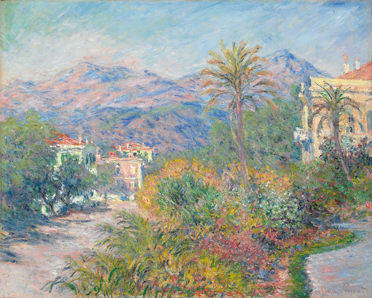 Römische Straße in Bordighera; Strada Romana a Bordighera, 1884 von Claude Monet