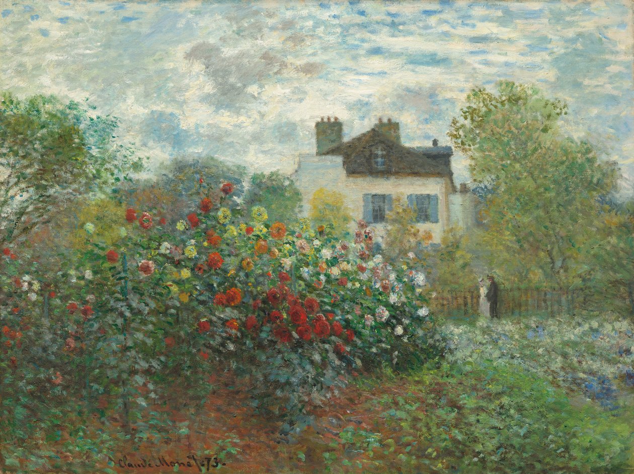 Der Garten des Künstlers in Argenteuil (Eine Ecke des Gartens mit Dahlien) von Claude Monet