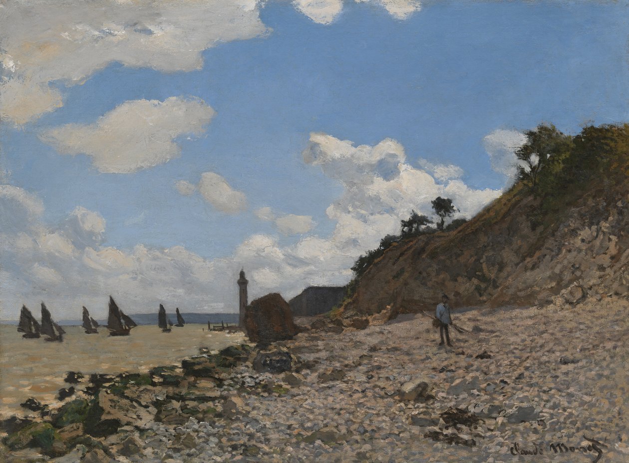 Der Strand von Honfleur von Claude Monet