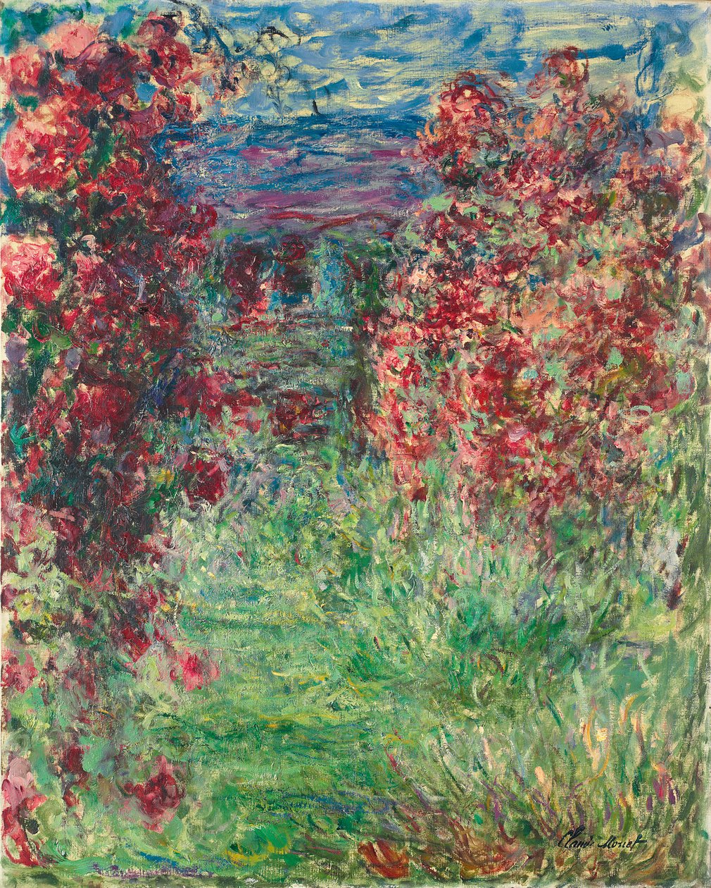 Das Haus in Giverny unter den Rosen, 1925 von Claude Monet