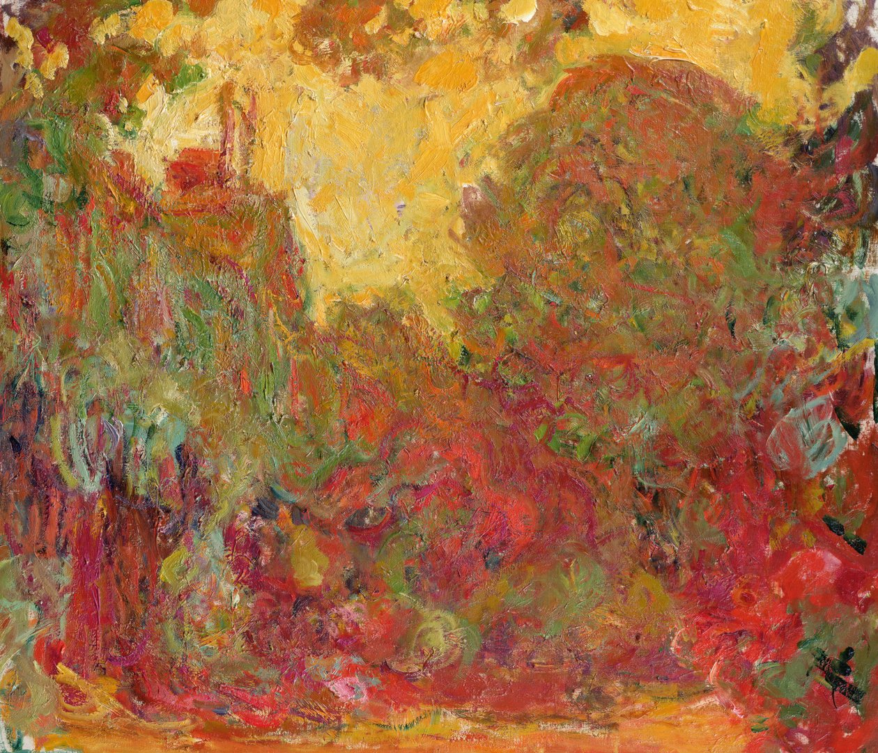 Das Haus vom Rosengarten aus gesehen, 1922-24 von Claude Monet