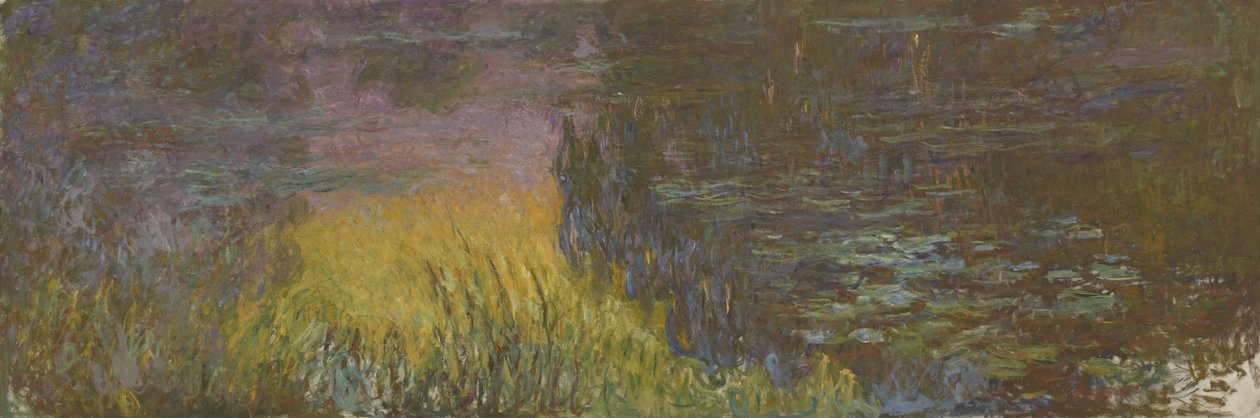 Die Seerosen - Sonnenuntergang von Claude Monet