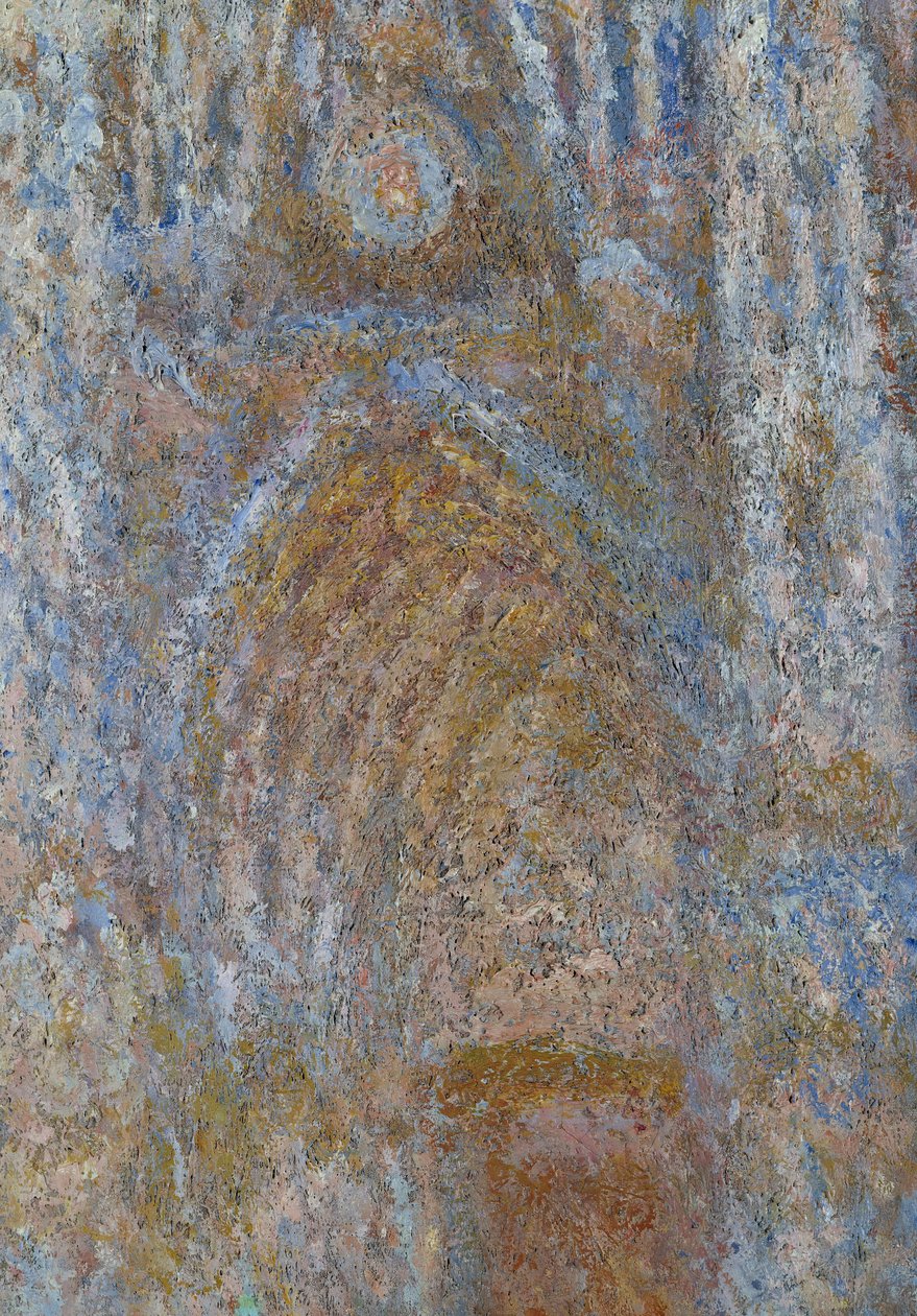 Die Kathedrale von Rouen, das Portal am Morgen, blaue Harmonie (Detail) von Claude Monet