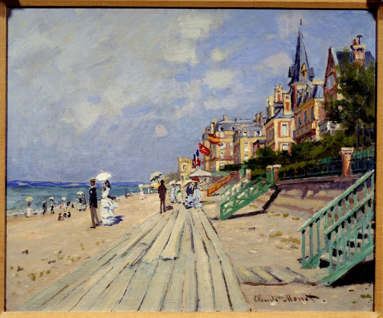 Strand von Trouville. Gemälde von Claude Monet (1840-1926) von Claude Monet