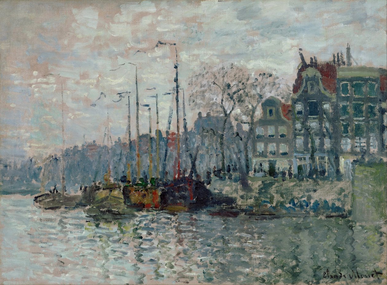 Blick auf die Prins Hendrikkade und den Kromme Waal in Amsterdam von Claude Monet