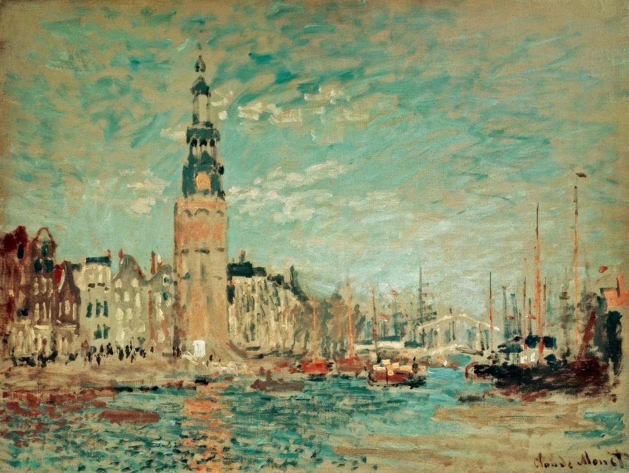 Blick auf den Turm Montalban, Amsterdam von Claude Monet