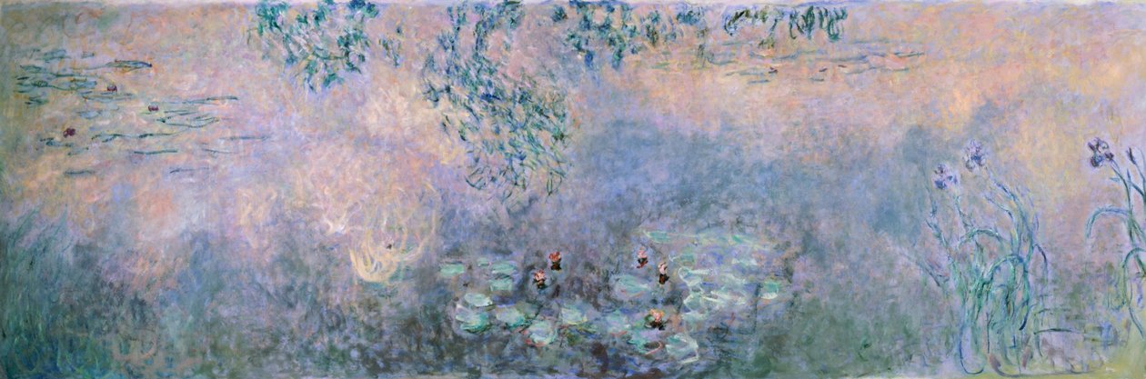 Seerosen (Le bassin aux nymphéas avec iris) von Claude Monet