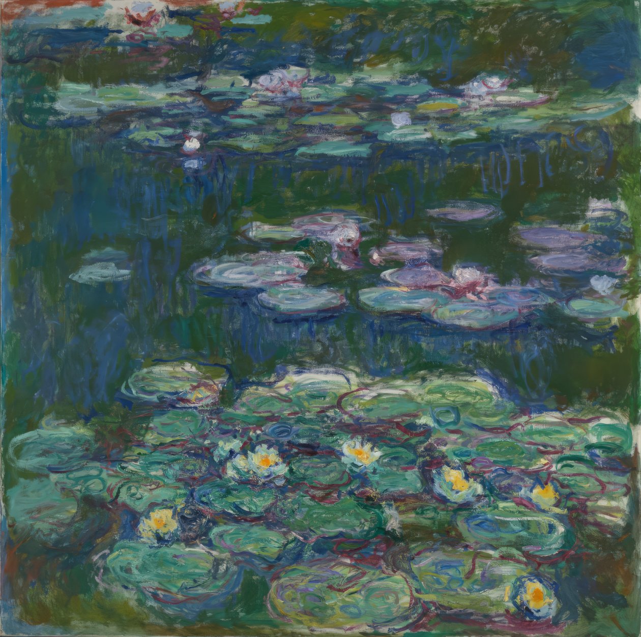 Weiße und gelbe Seerosen von Claude Monet