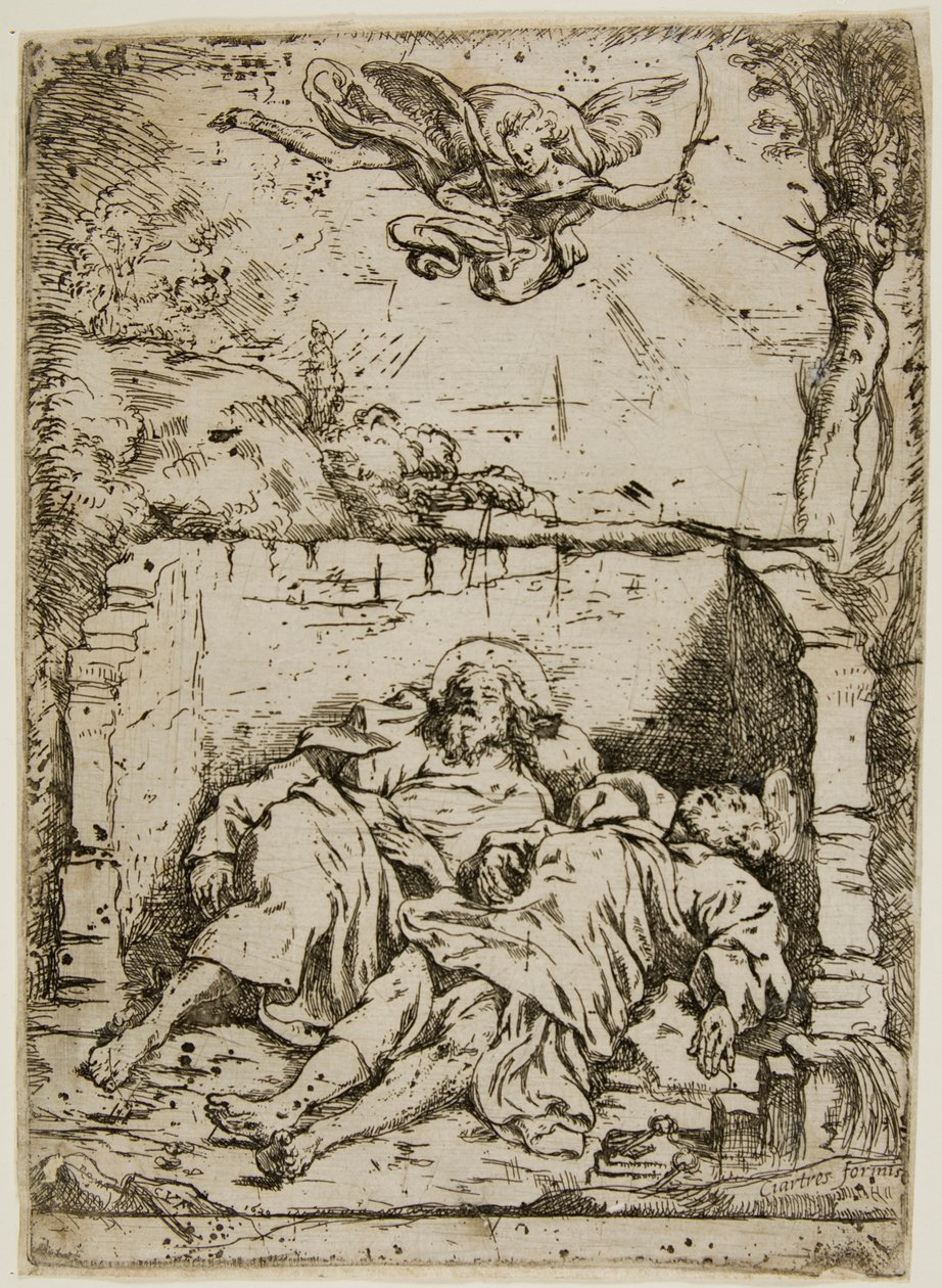 Die Leichen der Heiligen Peter und Paul im selben Grab von Claude Vignon