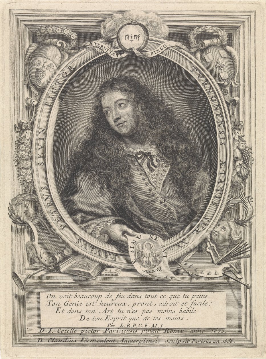 Porträt des Malers Petrus Paulus Sevin von Tours von Claudius Vermeulen
