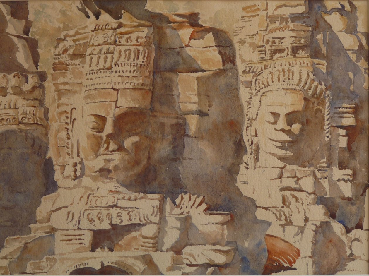 Der Bayon, Angkor - Wie viele Gesichter, 2008 von Clive Wilson