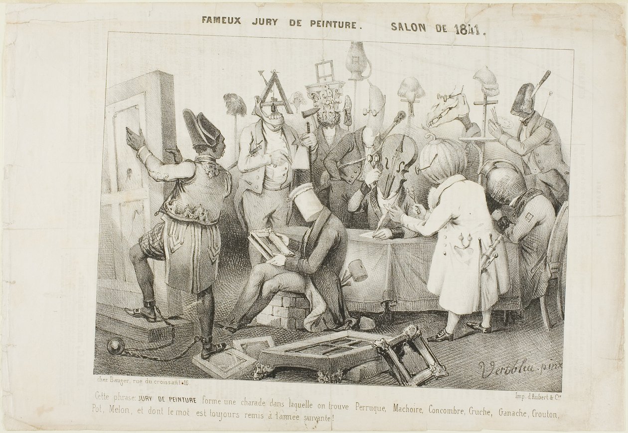 Berühmte Jury der Malerei. Salon von 1841 von Clément Pruche