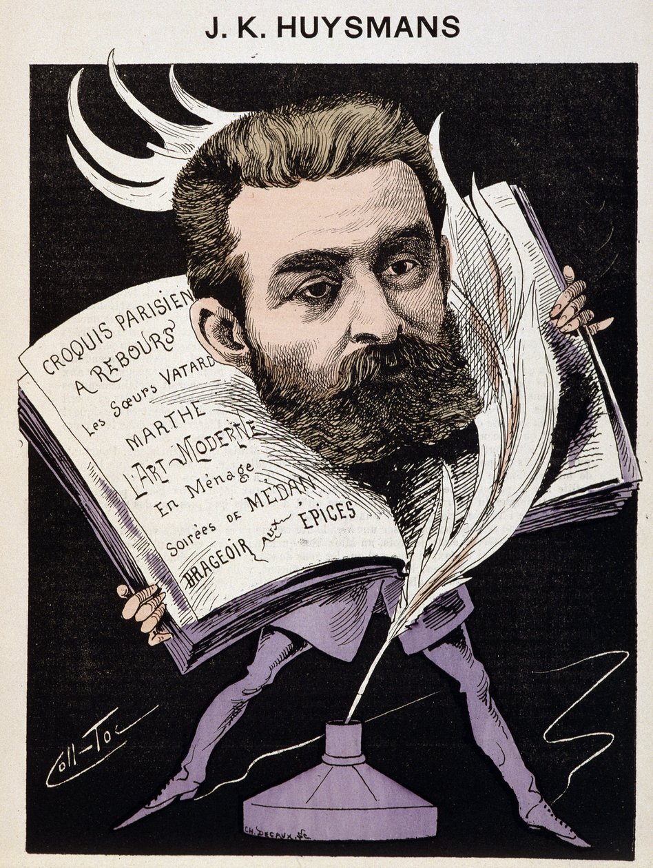 Karikatur von Joris Karl (Joris-Karl) Huysmans (1848-1907) - in „Die Männer von heute“ von Coll Toc