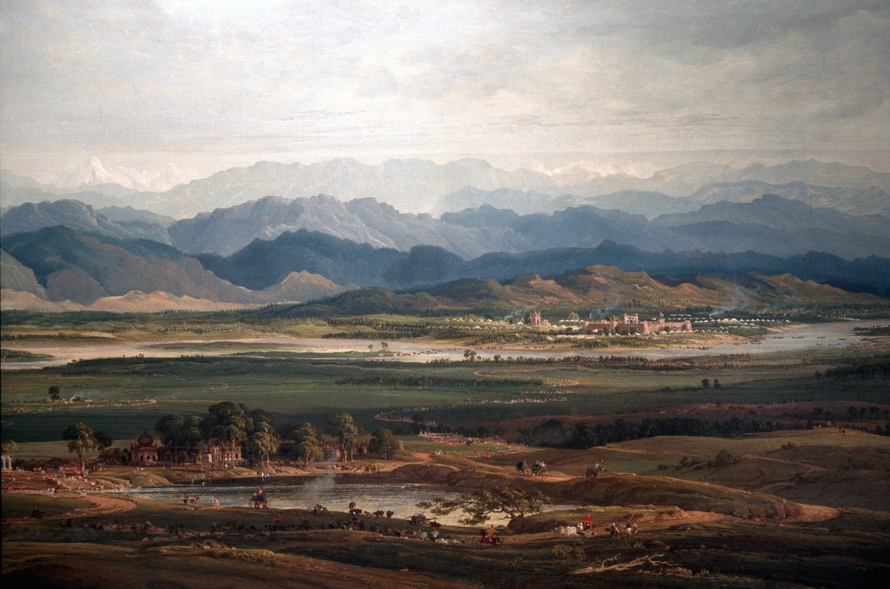 Marsch von Francis Marquess of Hastings (Detail) von Colonel Charles Joseph Doyle