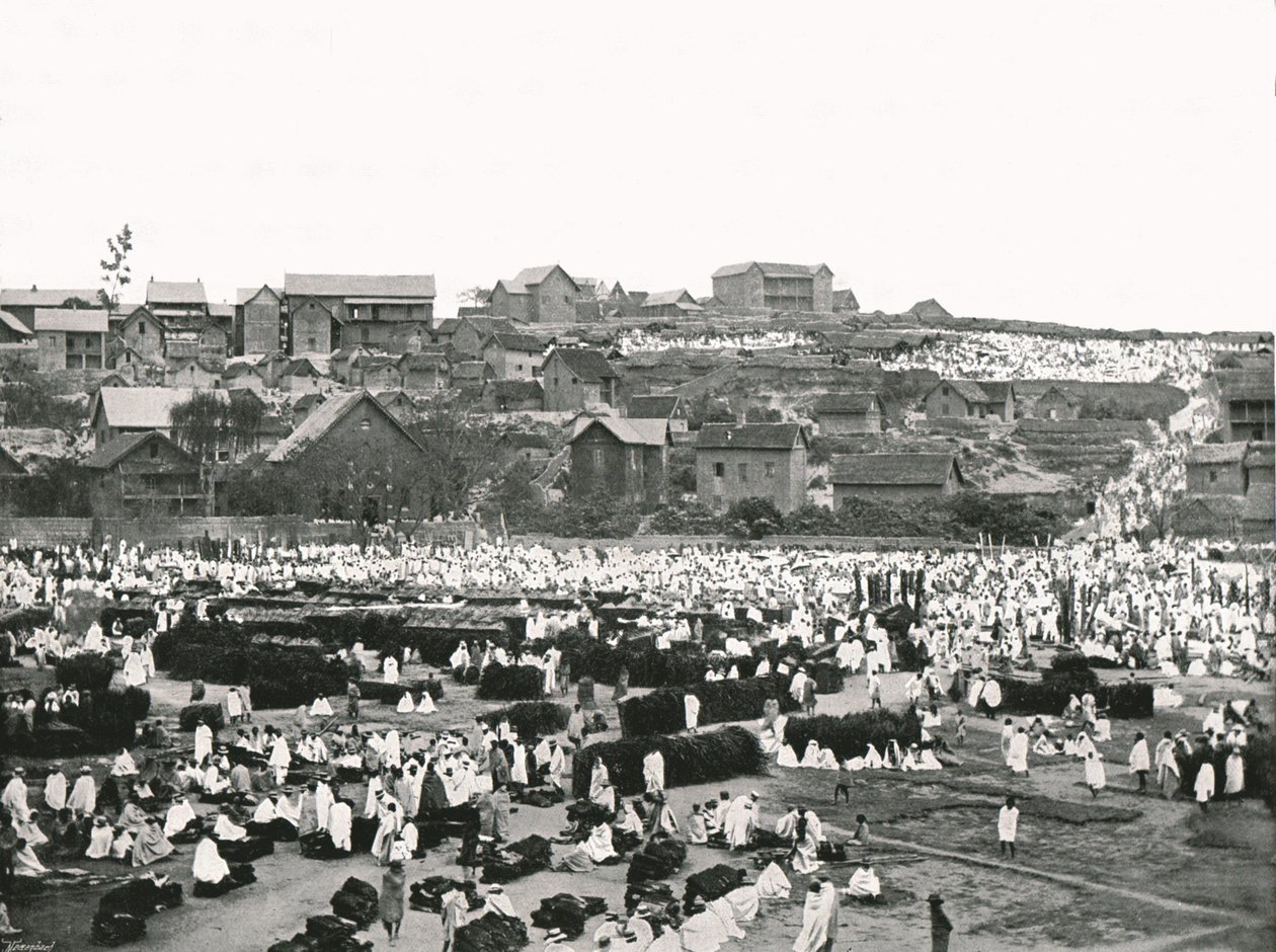 Der Marktplatz, Antananarivo, Madagaskar, 1895 von Colonel Stewart