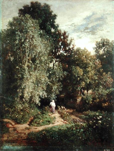 Pfad in einem kleinen Wald, frühe 1860er Jahre von Constant Emile Troyon