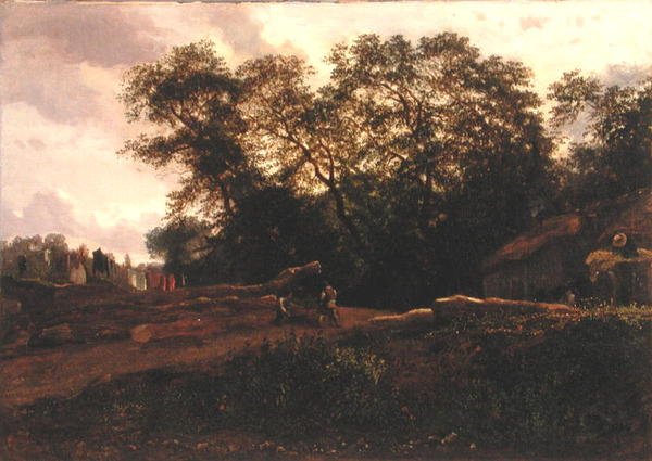 Am Waldrand, späte 1830er Jahre von Constant Emile Troyon