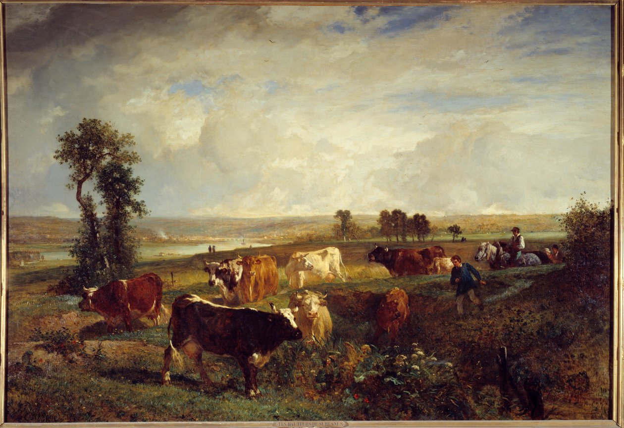 Ansicht von den Höhen von Suresnes von Constant Emile Troyon