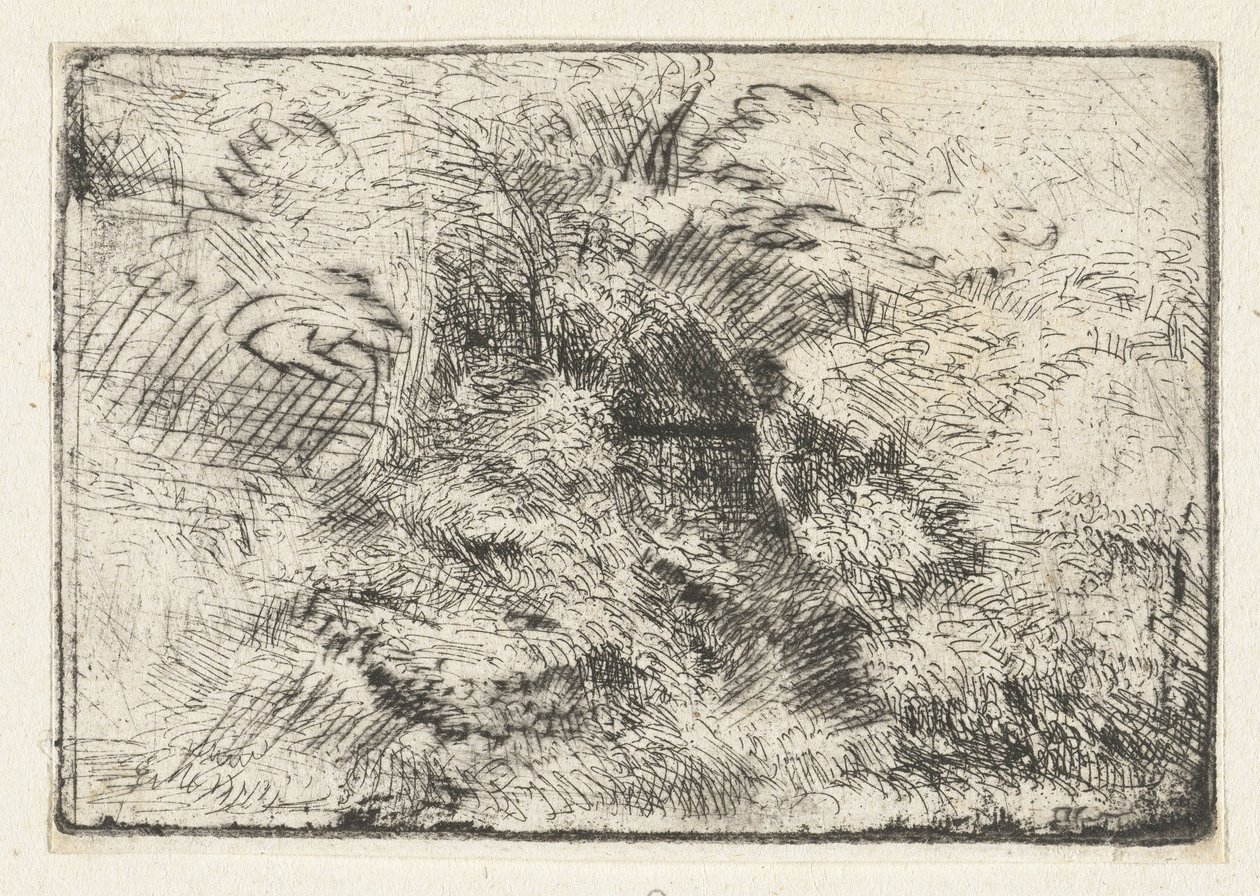 Waldlandschaft mit Hütte zwischen den Bäumen von Constantijn à Renesse (possibly)