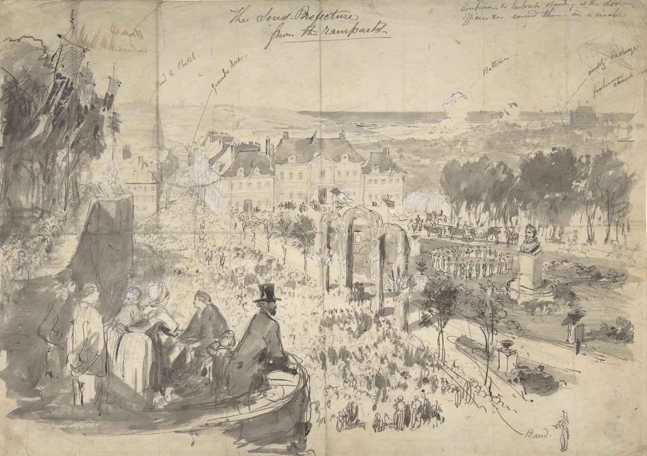 Der Besuch von Napoléon III in Boulogne-sur-Mer, 19. Jahrhundert von Constantin Guys