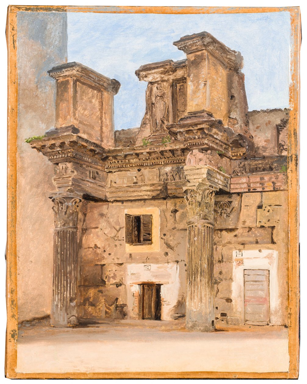 Ein Abschnitt der Mauer am Forum von Nerva in Rom von Constantin Hansen
