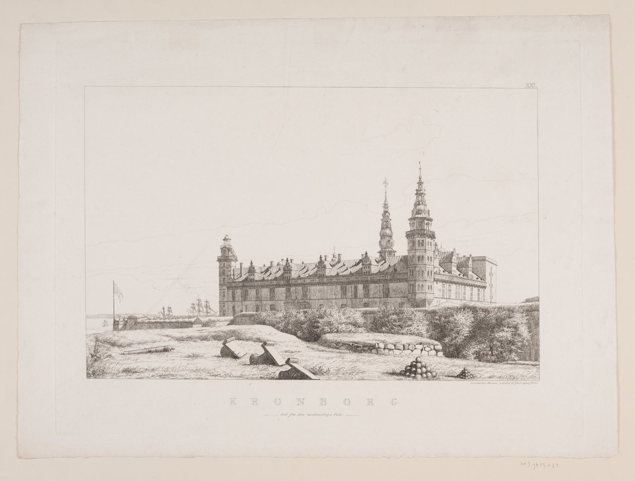 Kronborg von der nordwestlichen Seite gesehen von Constantin Hansen