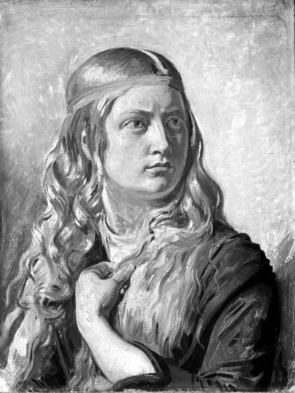 Studie einer jungen Frau (Oline Købke) von Constantin Hansen