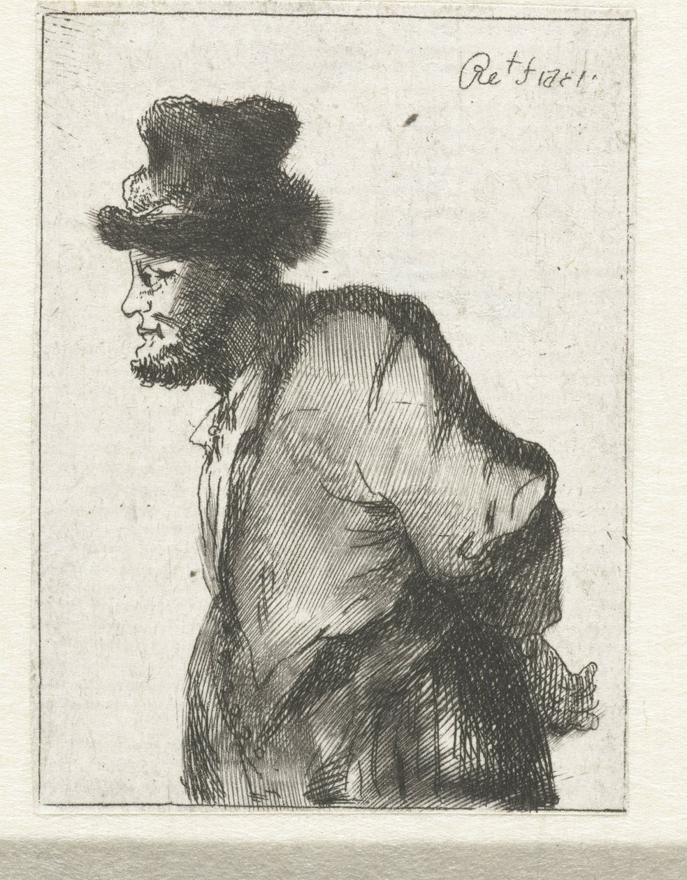 Bauer mit hinter dem Rücken verschränkten Händen von Constantino Cumano (possibly)