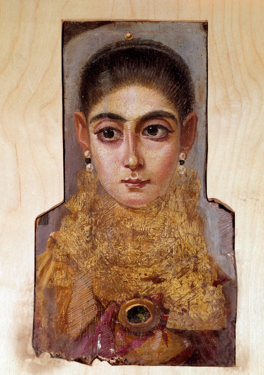 Koptische Kunst: junge Frau genannt Fayoum (um 160 n. Chr.) von Coptic