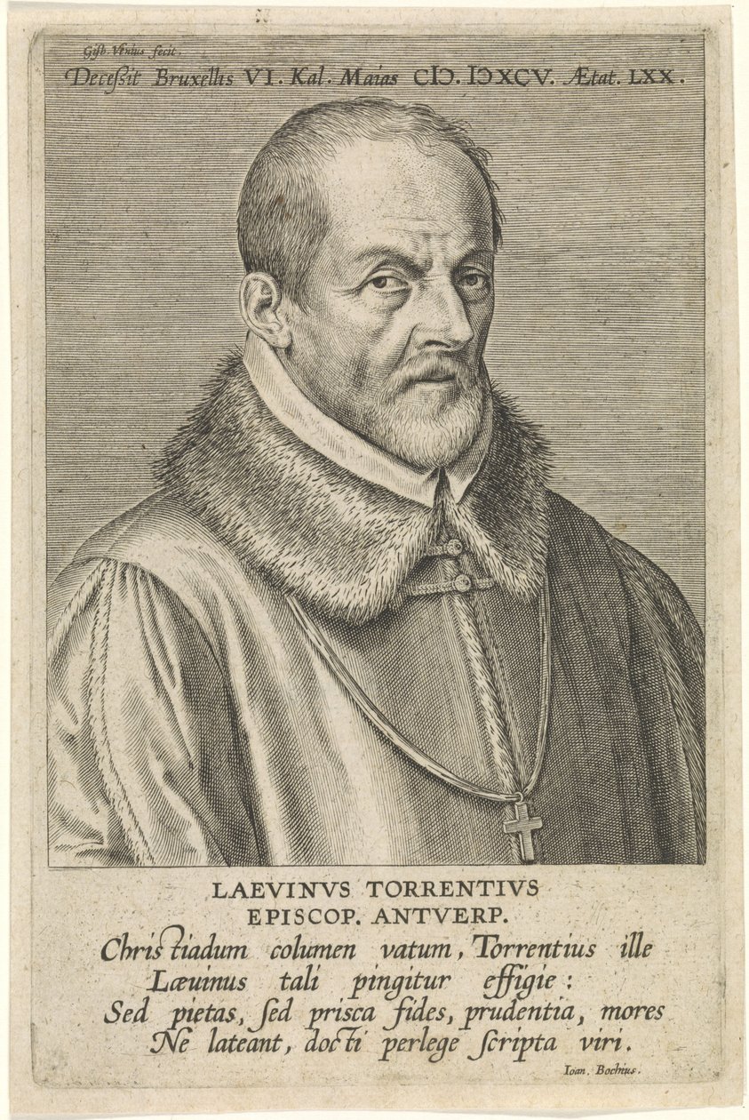 Porträt von Laevinus Torrentius von Cornelis Galle the Elder