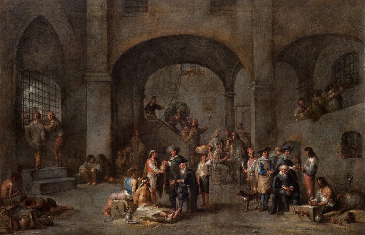 Die Gefangenen besuchen von Cornelis de Wael