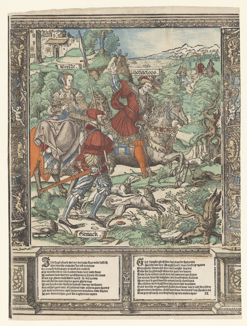 Die Jagd (Het verhaal van Sorgheloos, Serientitel) von Cornelis Anthonisz.