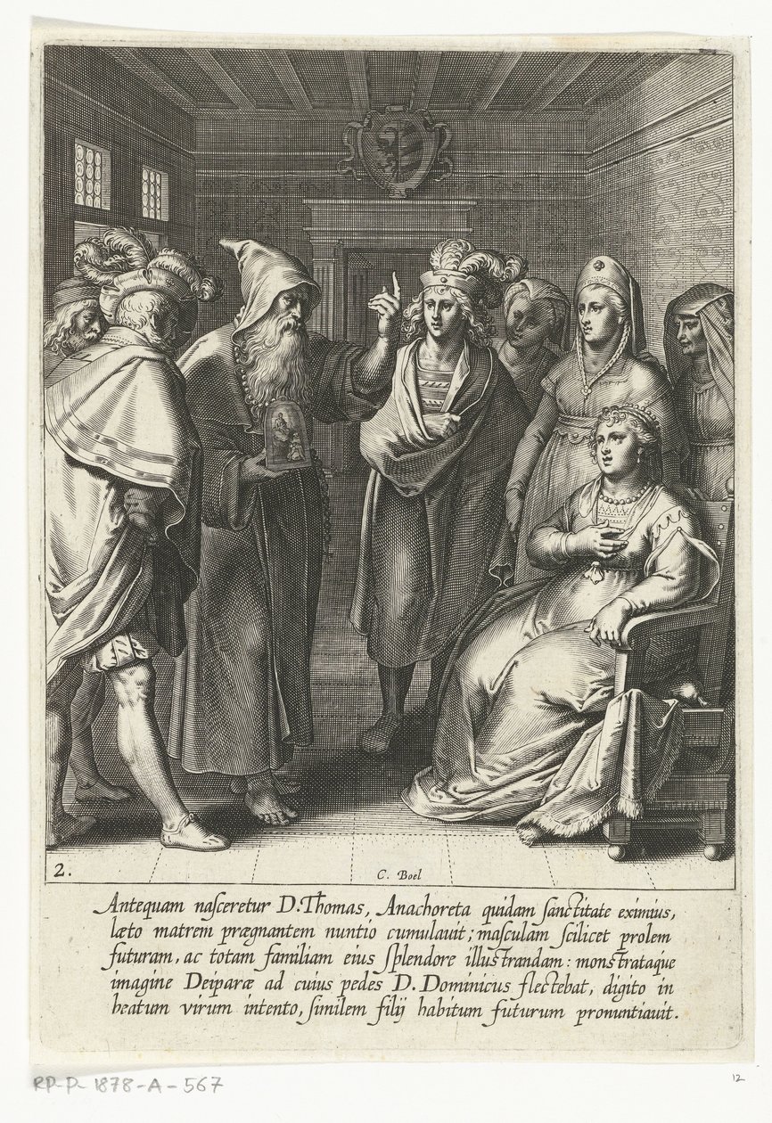 Prophezeiung an die Mutter von Thomas von Aquin von Cornelis Boel
