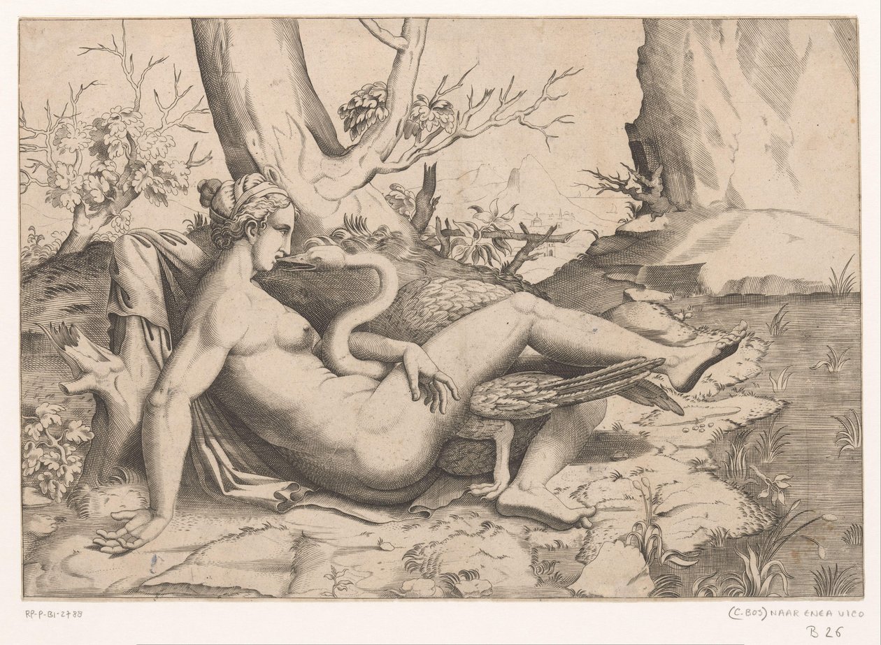 Leda und der Schwan von Cornelis Bos (possibly)