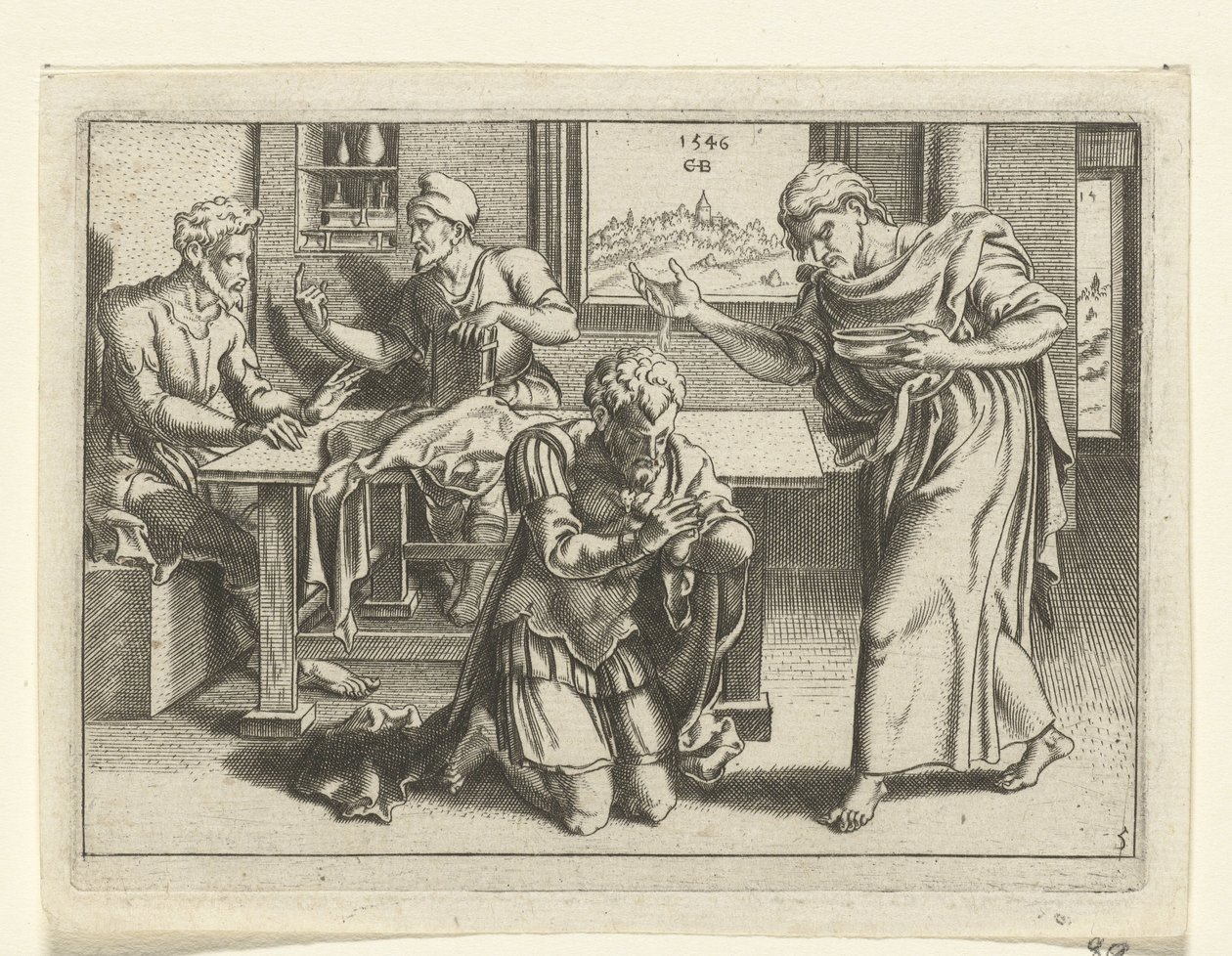 Ananias tauft Paulus von Cornelis Bos