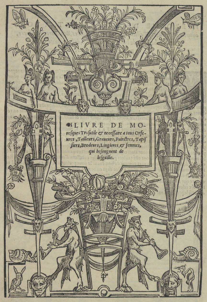 Livre de Moresques, Titelblatt recto, 1546 von Cornelis Bos