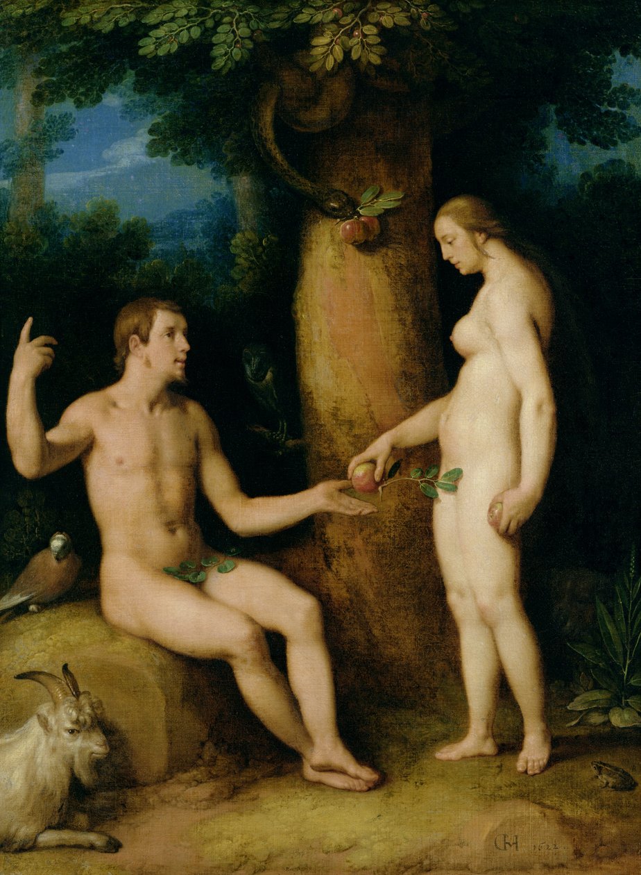 Adam und Eva, 1622 von Cornelis Cornelisz van Haarlem