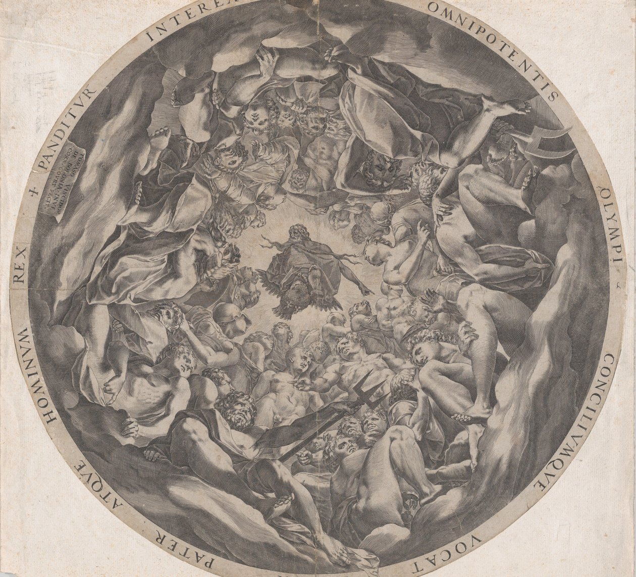 Versammlung der Götter auf dem Olymp, 1565 von Cornelis Cort