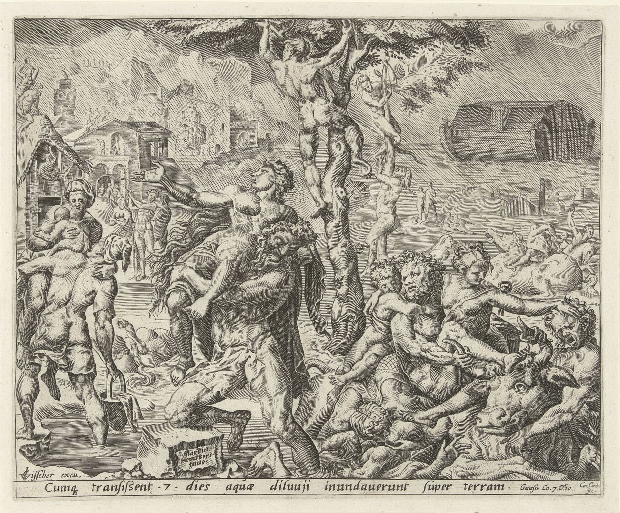 Die Sintflut (Geschichte von Noach) von Cornelis Cort