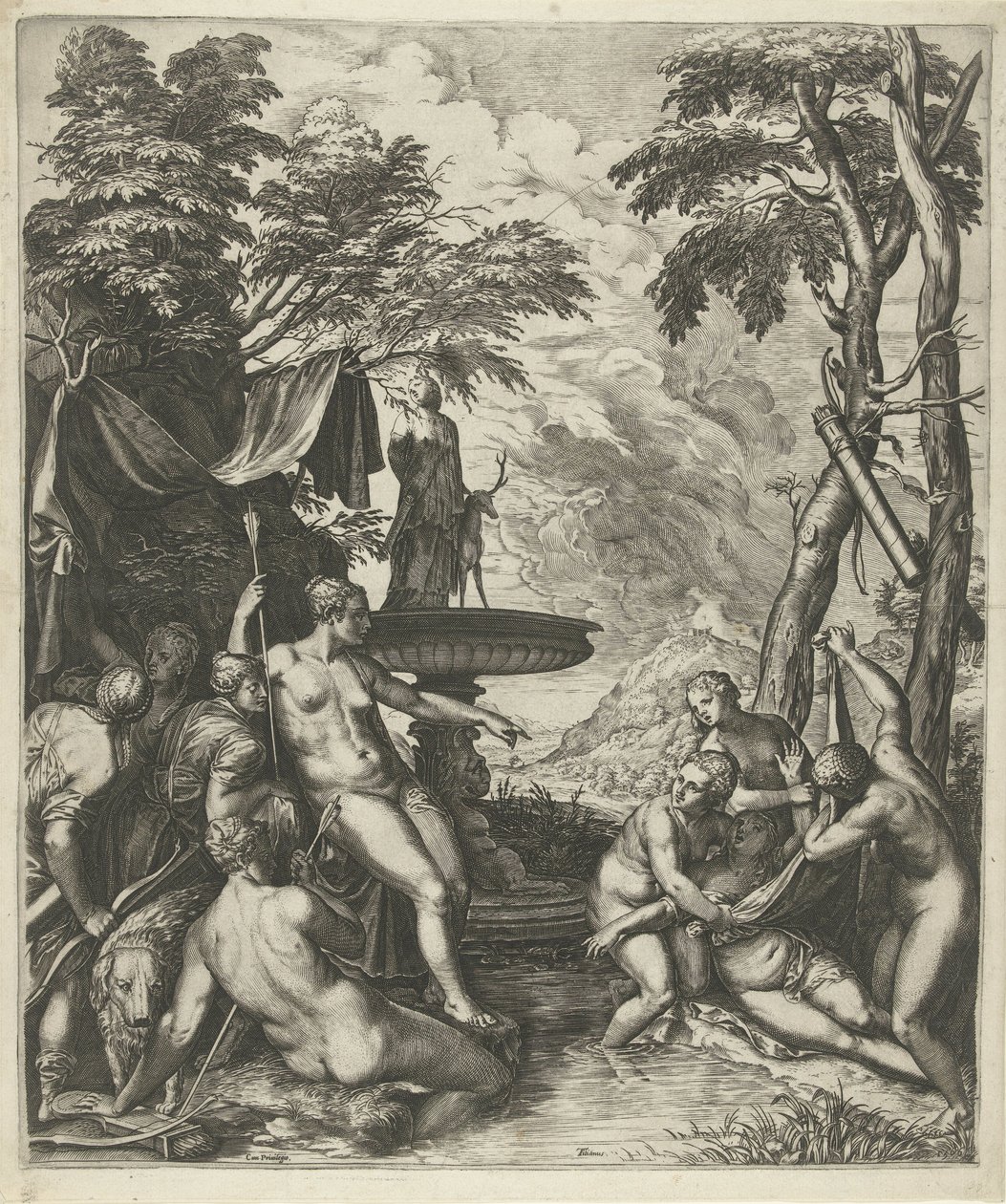 Diana entdeckt die Schwangerschaft von Callisto von Cornelis Cort