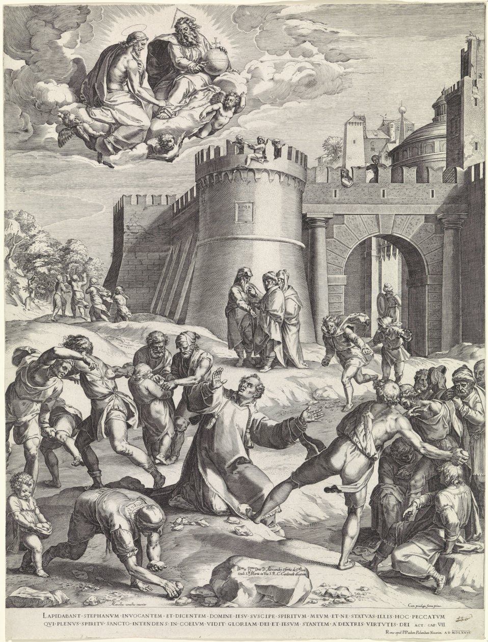 Steinigung des Heiligen Stephanus von Cornelis Cort