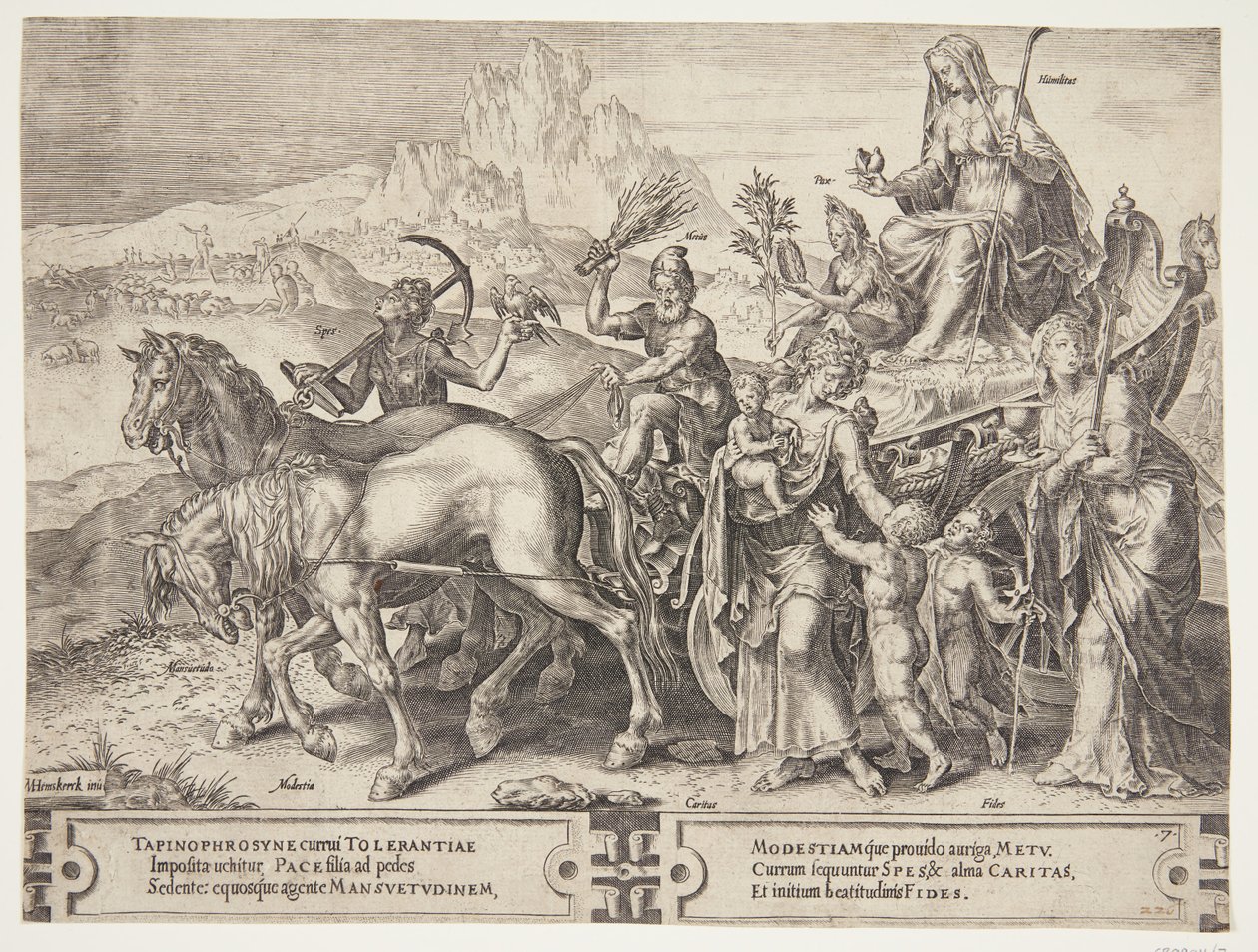 Der Triumph der Demut von Cornelis Cort