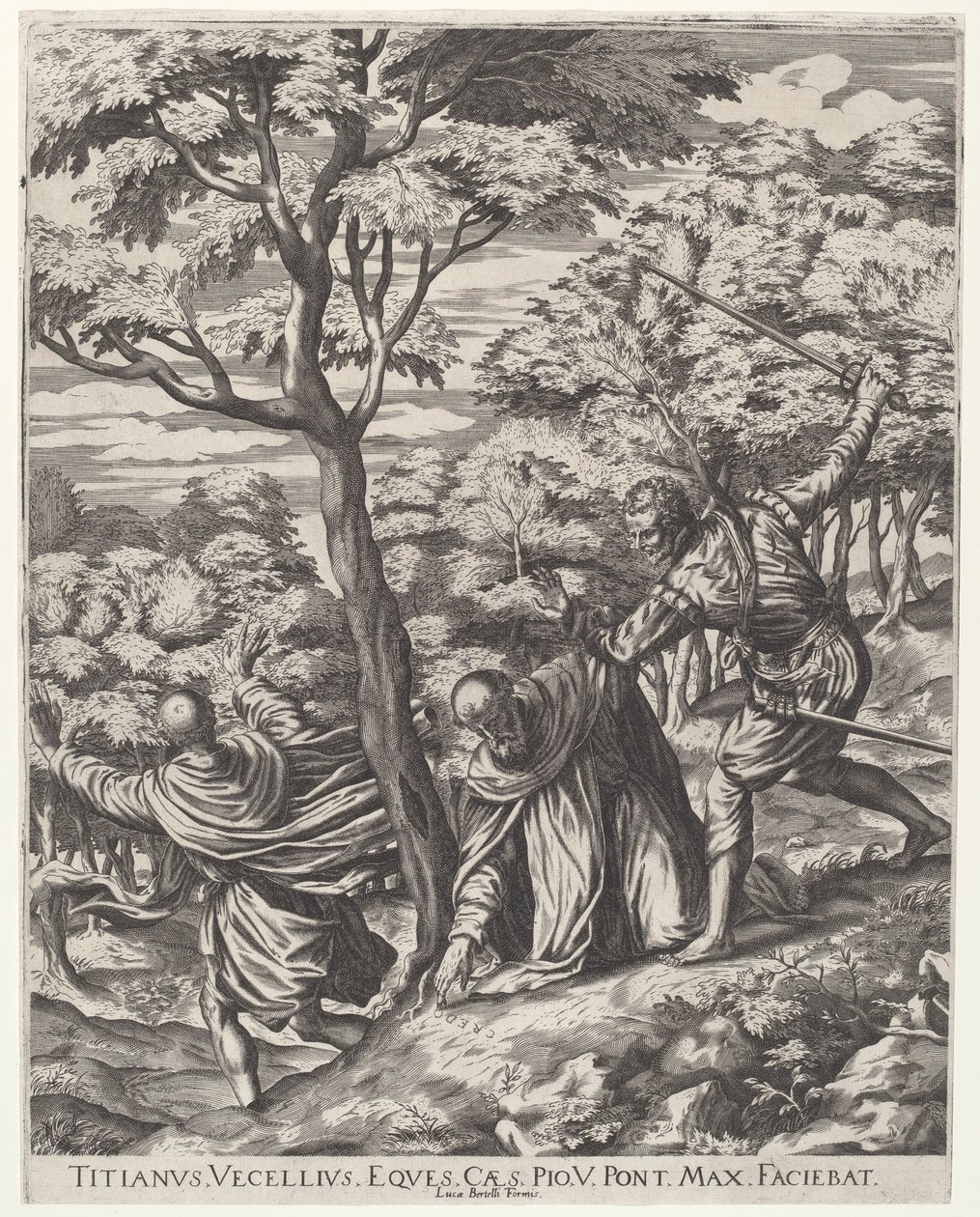 Die Ermordung des heiligen Petrus Martyr von Cornelis Cort, after Titian