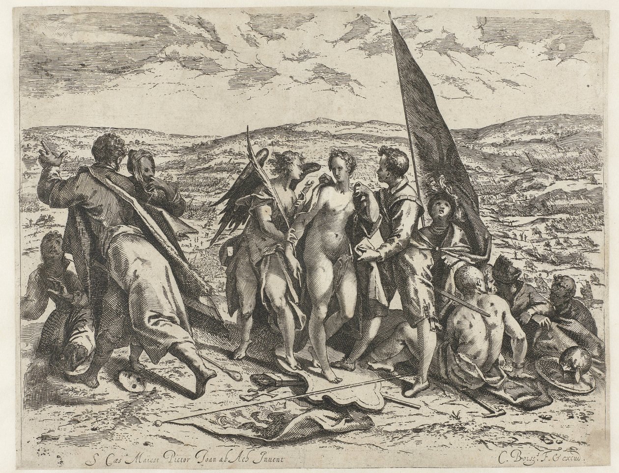 Allegorie auf Krieg und Frieden von Cornelis Dircksz. Boissens