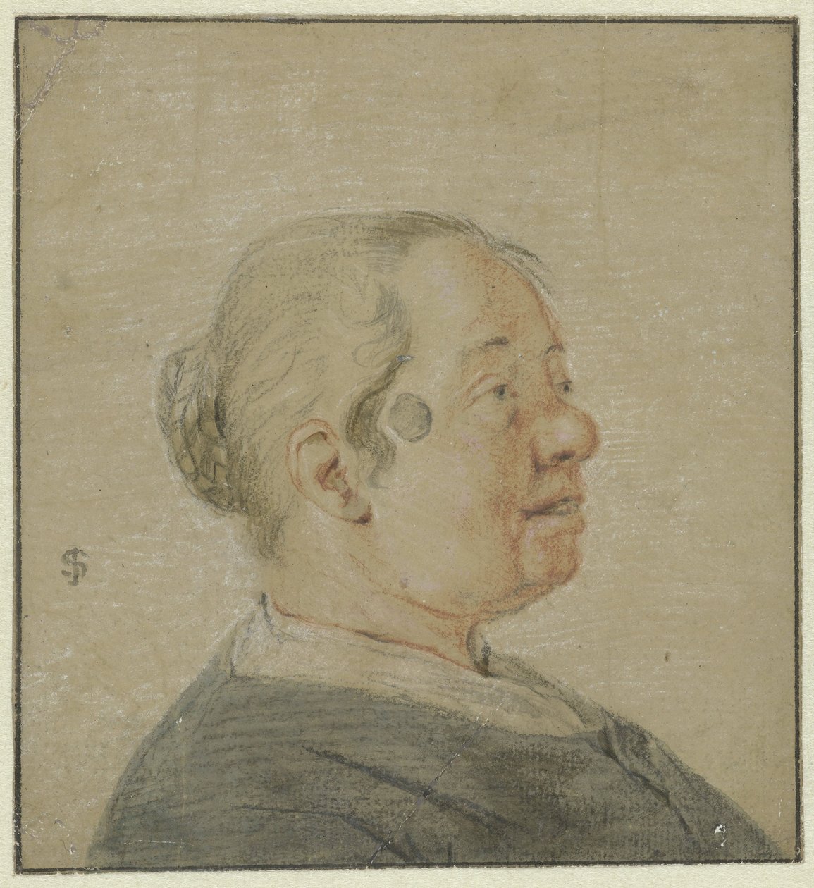 Büste einer Frau, Profil rechts von Cornelis Dusart
