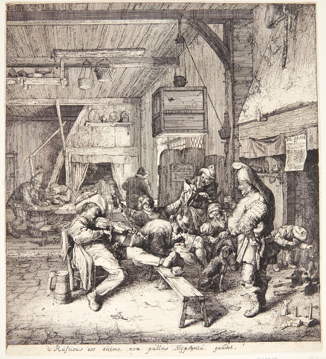 Geigenspieler in einer Schenke von Cornelis Dusart