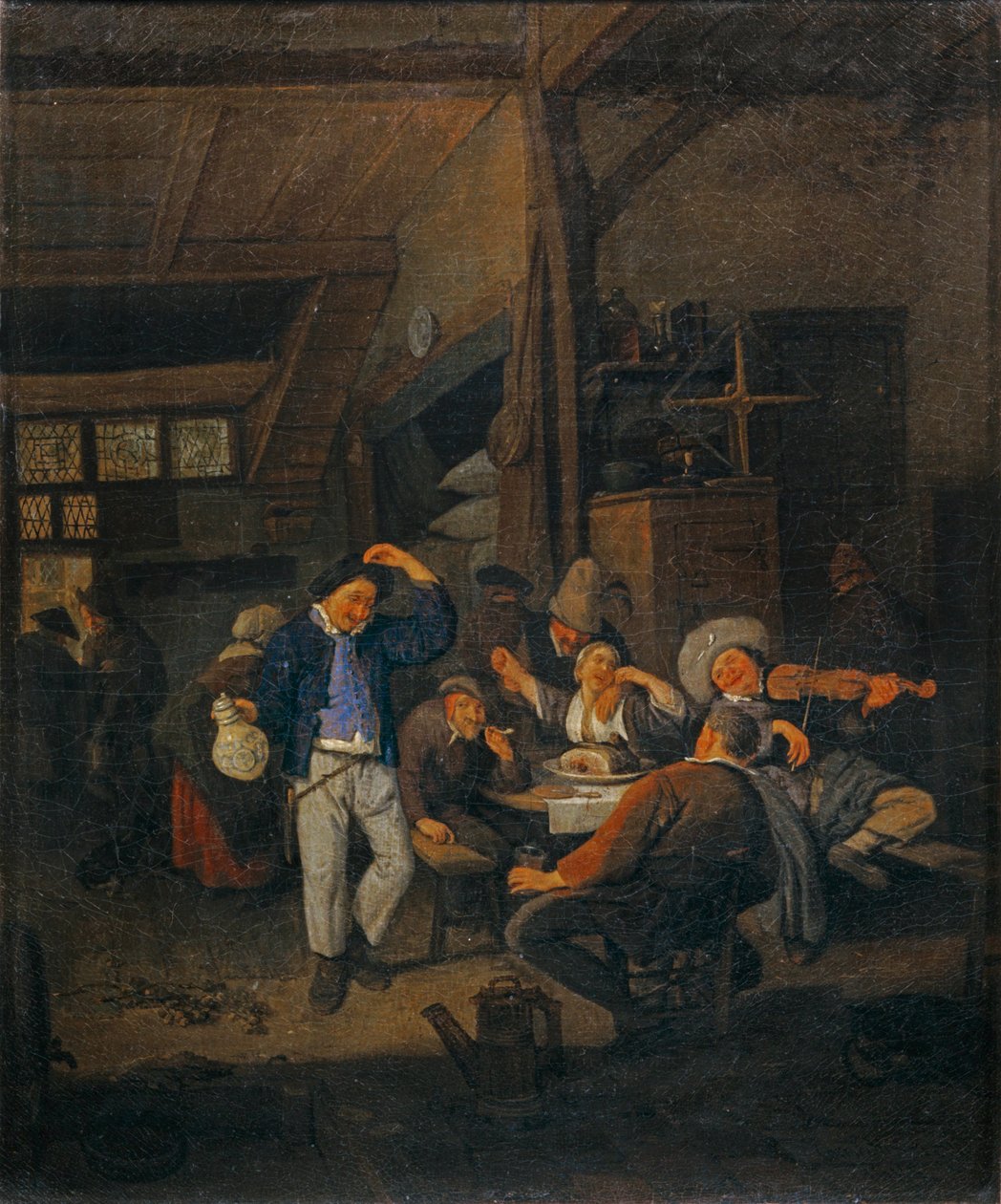 Interieur einer Taverne: Der Tänzer mit einem Krug von Cornelis Dusart