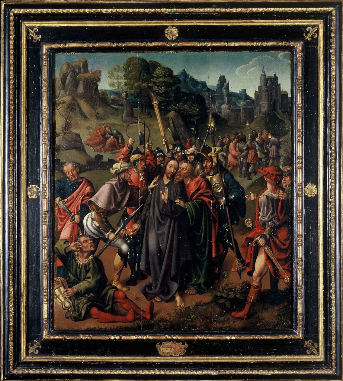 Die Gefangennahme Christi, frühes 16. Jahrhundert von Cornelis Engebrechtsz