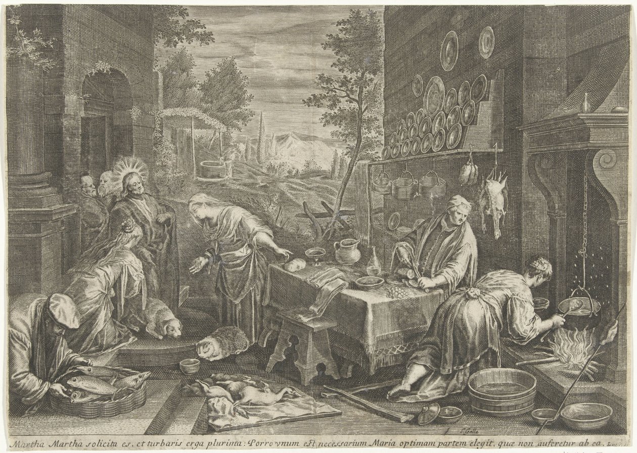 Christus im Haus von Marta und Maria von Cornelis Galle (I)